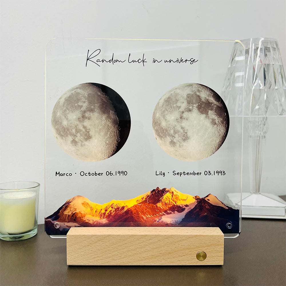 50%OFF🌔Custom Birth Moon Handwritable Lamp With Same Wallpaper