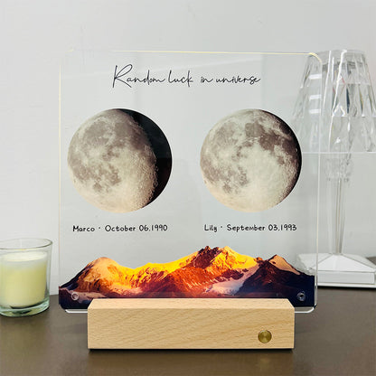 50%OFF🌔Custom Birth Moon Handwritable Lamp With Same Wallpaper