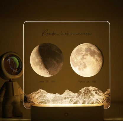 50%OFF🌔Custom Birth Moon Handwritable Lamp With Same Wallpaper