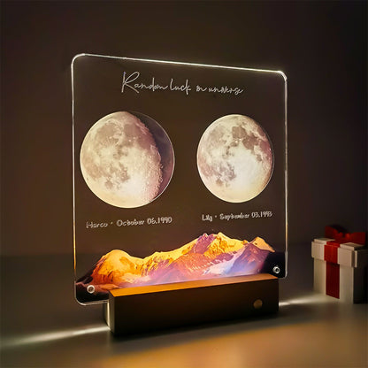 50%OFF🌔Custom Birth Moon Handwritable Lamp With Same Wallpaper