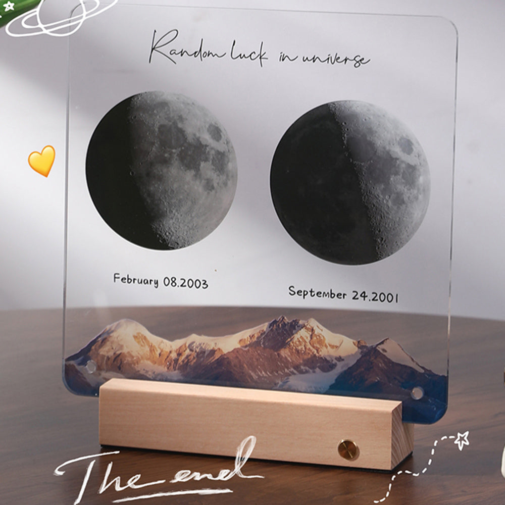 50%OFF🌔Custom Birth Moon Handwritable Lamp With Same Wallpaper