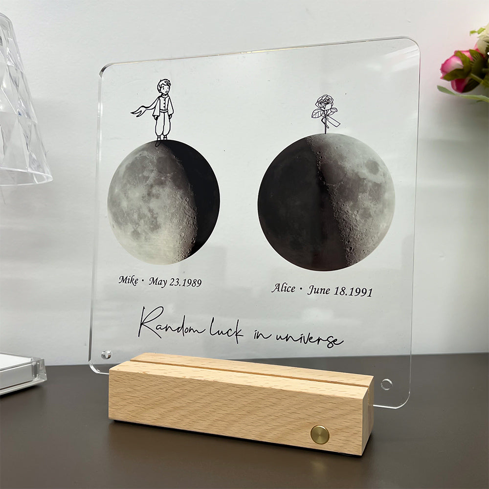 50%OFF🌔Custom Birth Moon Handwritable Lamp With Same Wallpaper